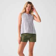 Load image into Gallery viewer, Isha Top in Blue Mini Stripe - PARK STORY