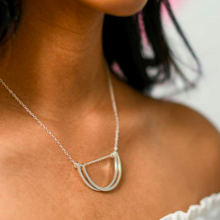 Load image into Gallery viewer, Double Semi Circle Necklace - PARK STORY