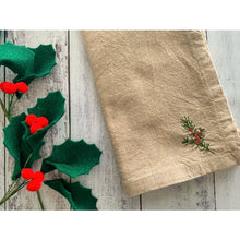 Load image into Gallery viewer, Winter Bough Natural Cotton Cloth Napkins (set of 4) - PARK STORY
