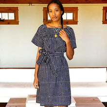 Load image into Gallery viewer, Colette Short Dress Maritime Gingham - PARK STORY