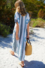 Load image into Gallery viewer, Long Caftan in Cerulean - PARK STORY