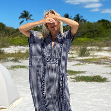 Load image into Gallery viewer, Long Caftan in Indigo Ink - PARK STORY