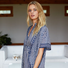 Load image into Gallery viewer, Short Caftan in Indigo Ink - PARK STORY