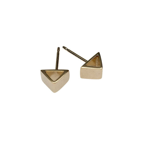 Triangle Studs (silver & gold) - PARK STORY