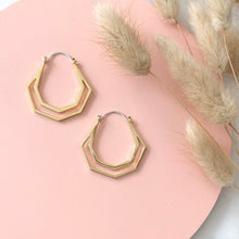 Load image into Gallery viewer, Hera Hoops (silver & gold) - PARK STORY