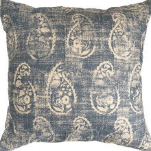 Load image into Gallery viewer, Denim Paisley Throw Pillow - PARK STORY