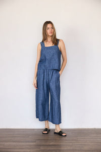 Wide Leg Linen Pant - PARK STORY