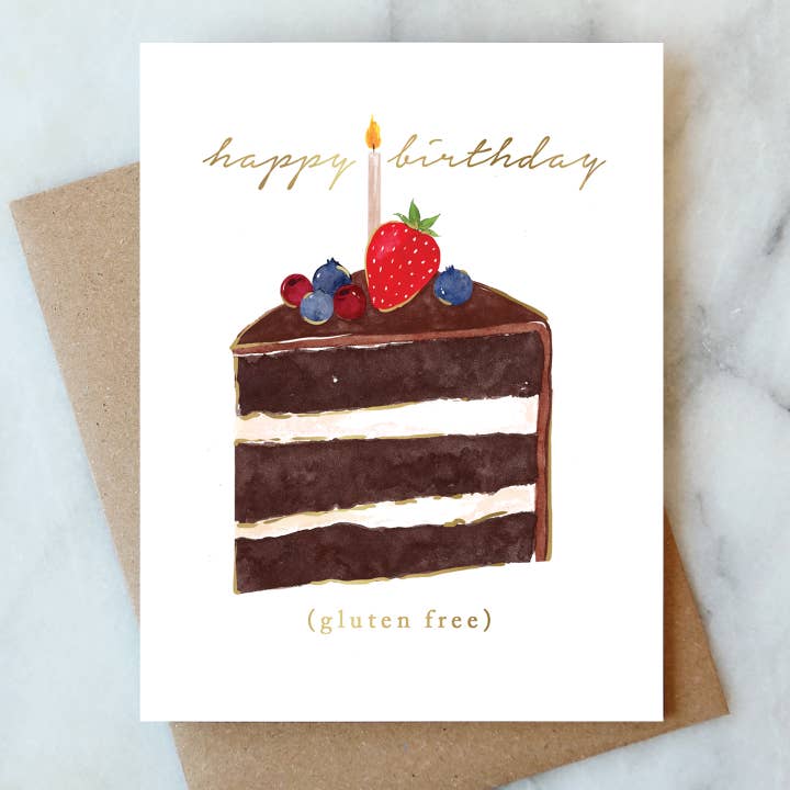 Gluten Free Cake Birthday Greeting Card - PARK STORY