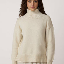 Load image into Gallery viewer, Totto Mock Turtleneck Sweater - Ivory - PARK STORY

