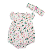 Load image into Gallery viewer, Bloom Baby Ruffle Romper + Headband (Organic) - PARK STORY
