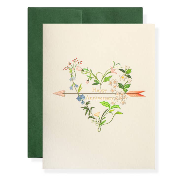 Floral Anniversary Greeting Card