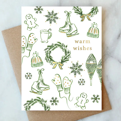 Snowflakes and Skates Holiday Card - PARK STORY