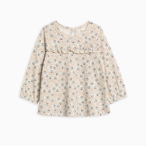 Sorren Ruffle Long Sleeve Top - Pamela Floral - PARK STORY