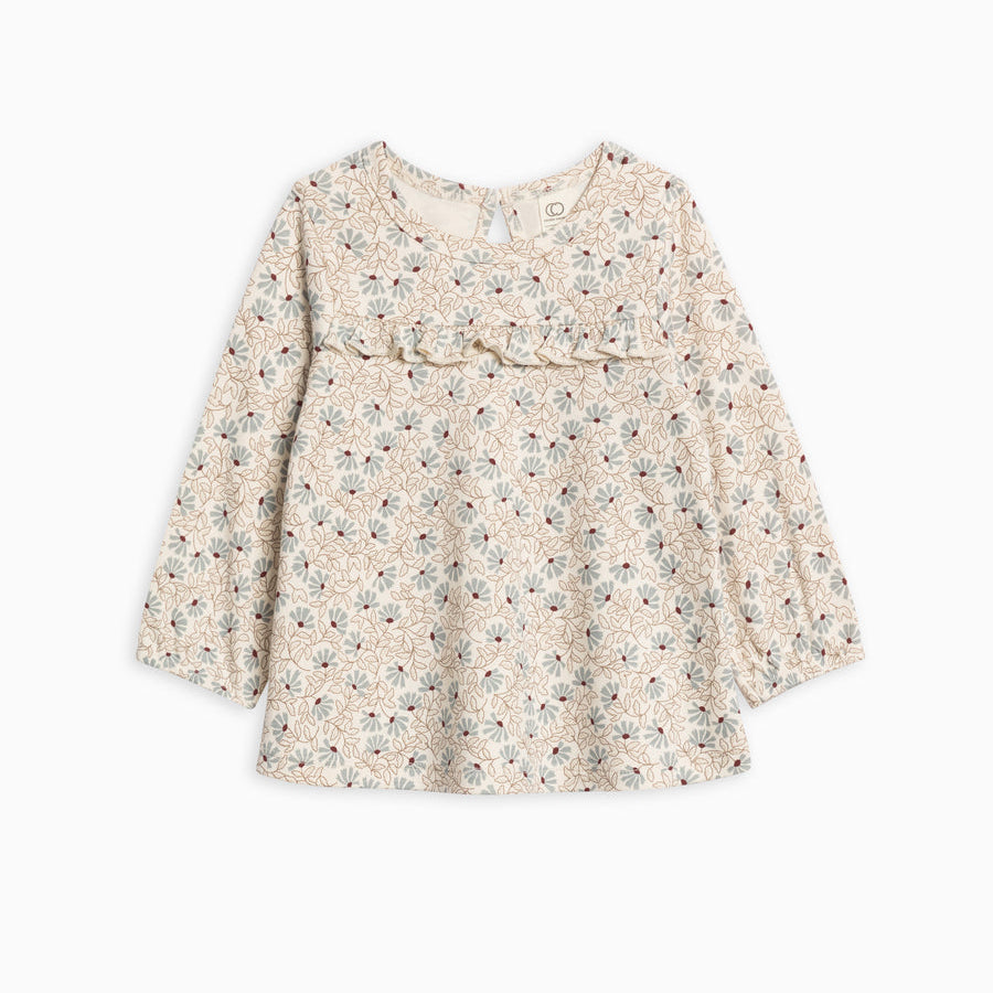 Sorren Ruffle Long Sleeve Top - Pamela Floral - PARK STORY