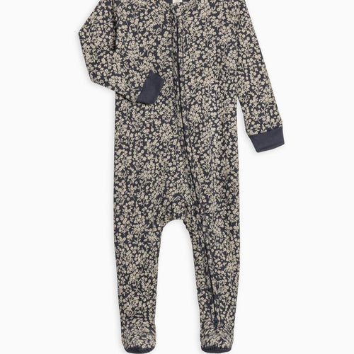 Peyton Zipper Sleeper - Chicory Floral / Navy - PARK STORY