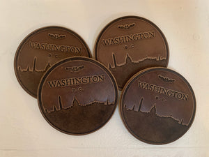 Washington DC Leather Coasters