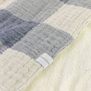 Plaid Fleece Lined Throw Blanket
