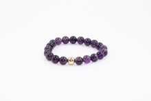 Load image into Gallery viewer, Gemstone Beaded Bracelet with 14k Gold Filled Accent (8mm) - PARK STORY
