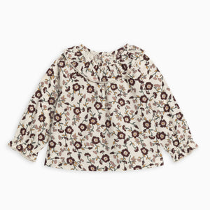 Shirley Poplin Ruffle Collar Shirt - Denali Floral - PARK STORY