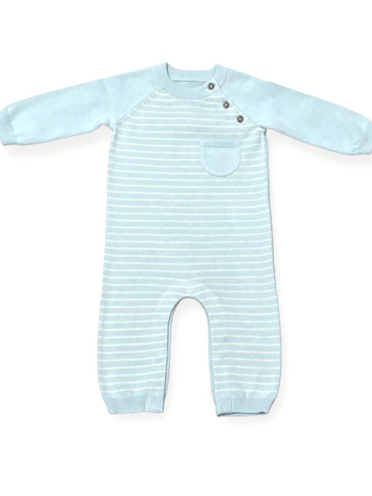 Milan Striped Knit Baby Jumpsuit (Organic)