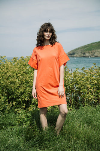 Toba Organic Cotton Dress in Coral - PARK STORY