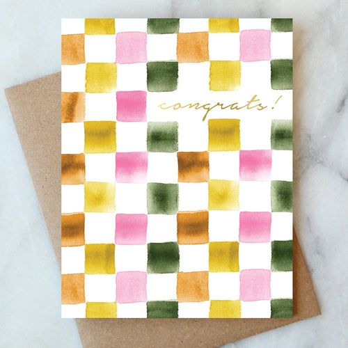 Checkerboard Congrats Greeting Card - PARK STORY
