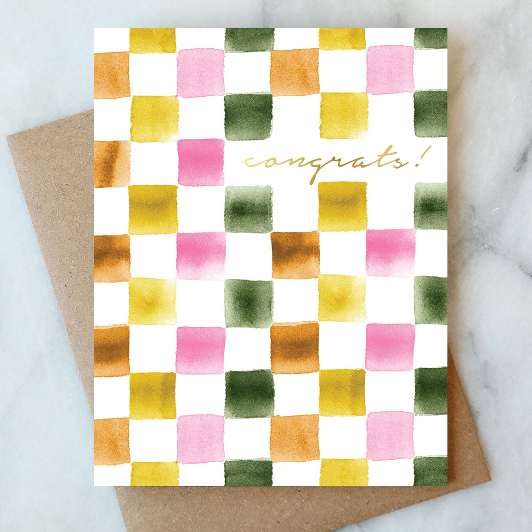 Checkerboard Congrats Greeting Card - PARK STORY