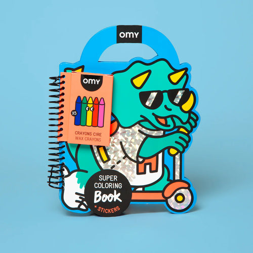 Dino - Super Coloring & Sticker Book - PARK STORY