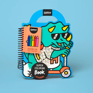 Dino - Super Coloring & Sticker Book - PARK STORY