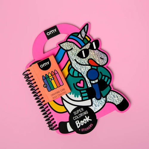 Unicorn - Super Coloring & Sticker Book - PARK STORY