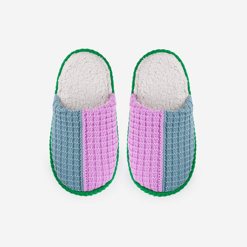 Colorblock Slide Slippers - PARK STORY