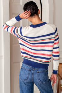 Emerson Sweater in Henri Stripe Organic - PARK STORY