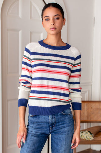 Emerson Sweater in Henri Stripe Organic - PARK STORY