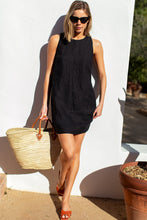 Load image into Gallery viewer, Marcelle Shift Dress in Midnight Linen - PARK STORY
