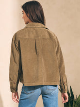 Load image into Gallery viewer, Stretch Cord Cotton Overshirt - Military Olive - PARK STORY
