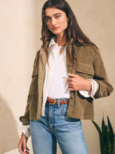 Load image into Gallery viewer, Stretch Cord Cotton Overshirt - Military Olive - PARK STORY
