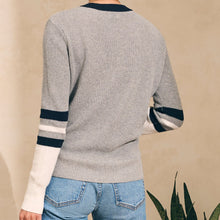 Load image into Gallery viewer, Throwback Crew Sweater in Flannel Varsity - PARK STORY
