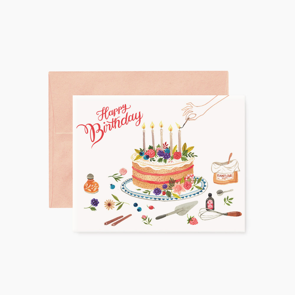 Birthday Cake Happy Birthday Greeting Card - PARK STORY