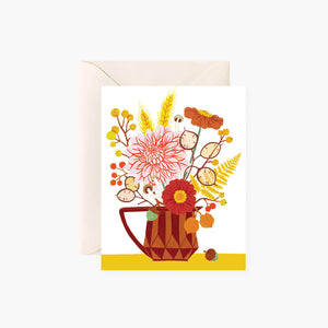 Fall Vase Greeting Card