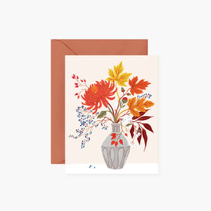 Gray Vase Greeting Card