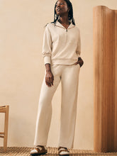 Load image into Gallery viewer, Legend Wide Leg Pant (heathered black &amp; off-white)
