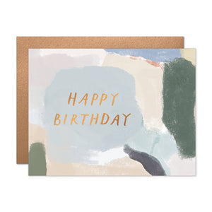 Happy Birthday Moss Abstract Card - PARK STORY