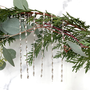Silver Icicles for Christmas Tree - PARK STORY