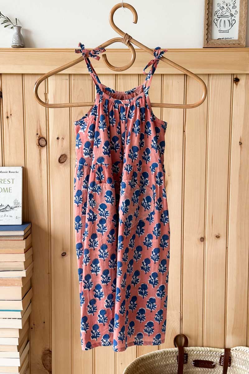 LITTLE FRY SUNSHINE DRESS - LITTLE MARIGOLDS APPLE + BLUE ORGANIC - PARK STORY
