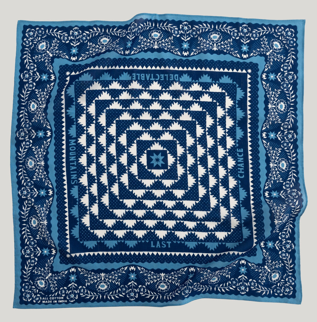 Cotton Mountains Bandana - Navy - PARK STORY