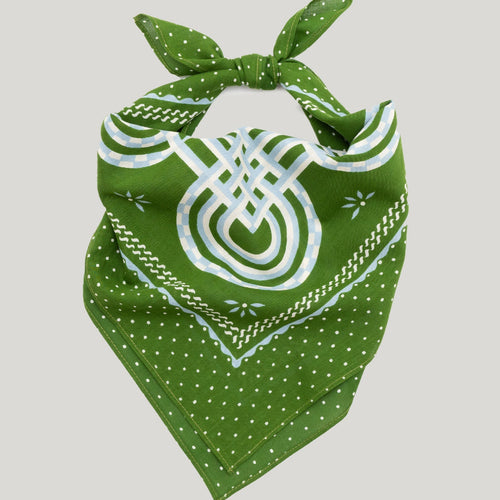 Cotton Love Knot Bandana - Olive - PARK STORY