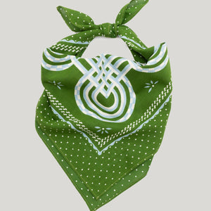 Cotton Love Knot Bandana - Olive - PARK STORY