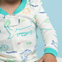 Load image into Gallery viewer, Monica + Andy One Piece Baby Pajamas - Fish Tales - PARK STORY
