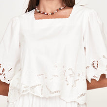 Load image into Gallery viewer, Provence Cutwork Top in White - PARK STORY
