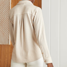 Load image into Gallery viewer, Legend Sweater Shirt in Tannin Stripe - PARK STORY
